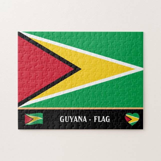 Guyana Flag & Guyana Land / Guyana (Horizontal)
