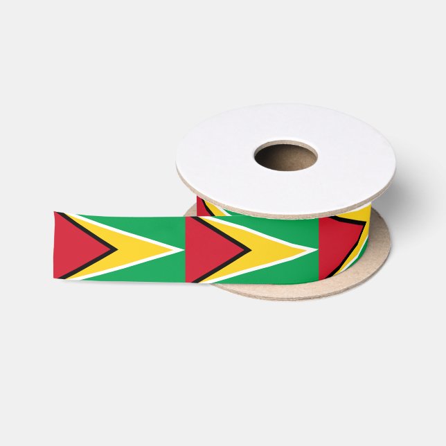 Guyana Flag & Guyana Reise, Urlaub/Sport Satinband (Spule)