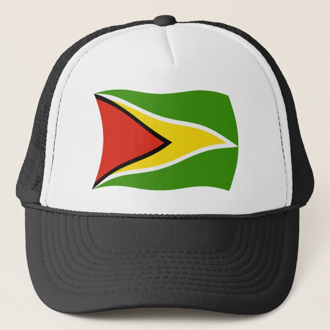 Guyana Flag Hat Truckerkappe (Vorderseite)