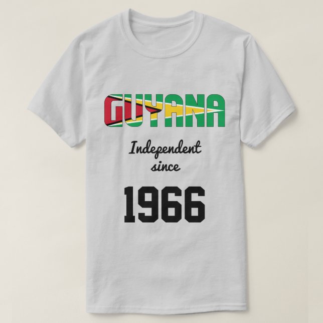 Guyana Flag Independence Celebration T-Shirt (Design vorne)