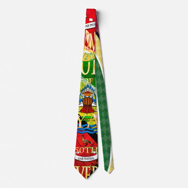 Guyana Flag Jaguar Krawatte von RokCloneDesigns (Vorderseite)
