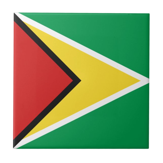 Guyana Flag Keramik Tile Fliese (Vorderseite)