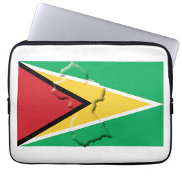 GUYANA Flag Map Patriotic Computer WHITE Laptopschutzhülle
