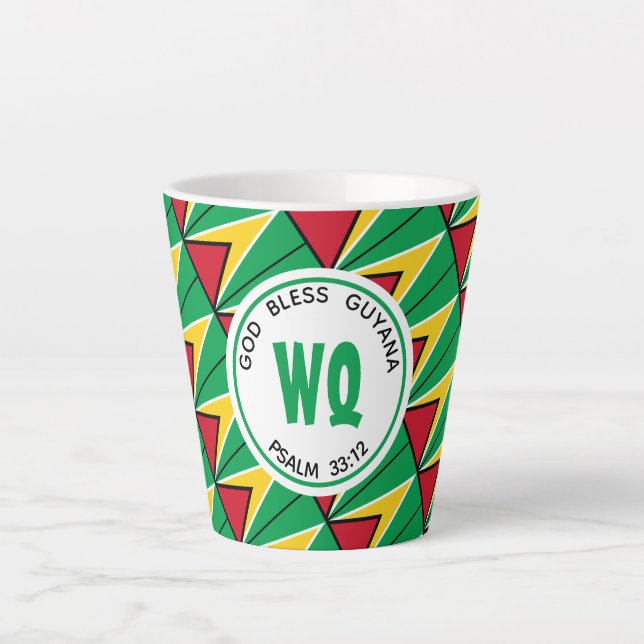 GUYANA FLAG Patriotic Customizable Guyanese Milchtasse (Vorderseite)