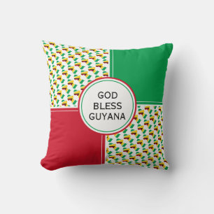 GUYANA Flag Patriotic Guyanese GOD BLESS Kissen