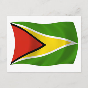 Guyana Flag Postcard Postkarte