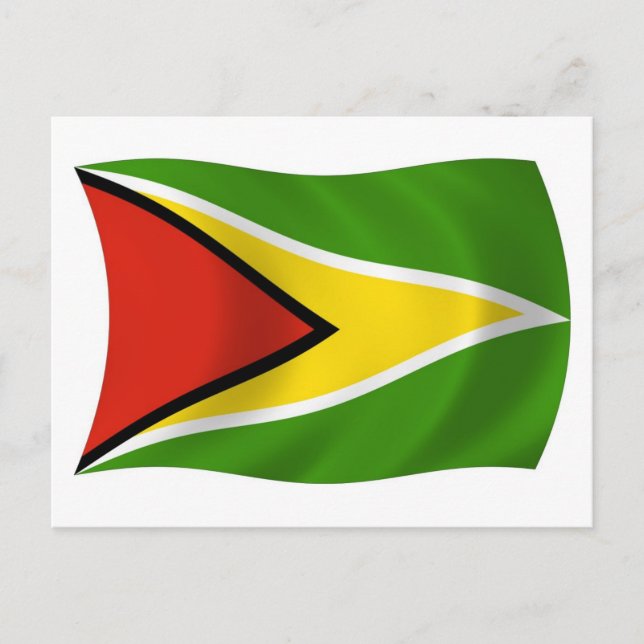 Guyana Flag Postcard Postkarte (Vorderseite)