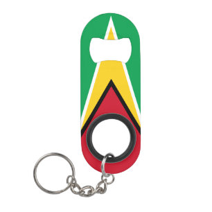 Guyana Flag Red Green Yellow Schwarz-weiß Patrioti Mini Flaschenöffner