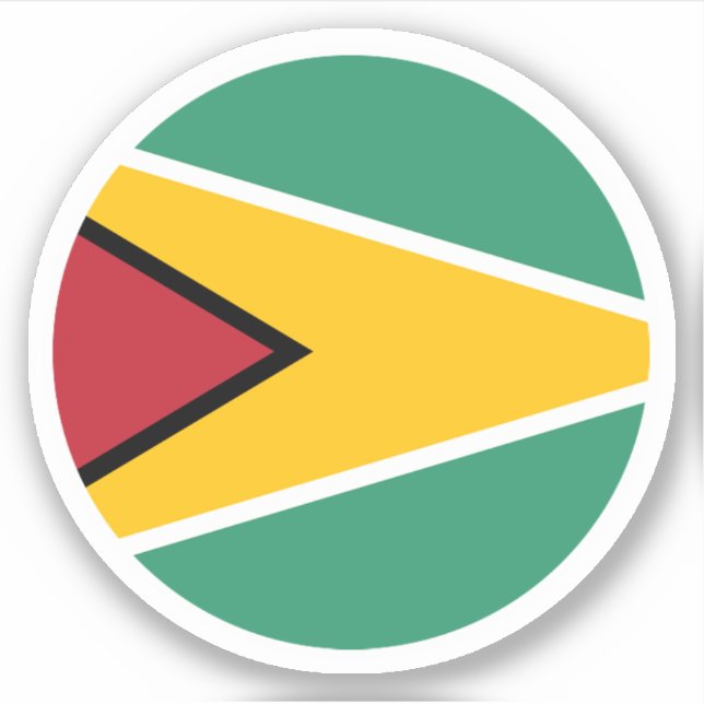 Guyana Flag Round Sticker (Vorderseite)