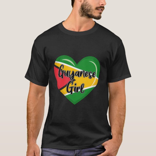 Guyana Flag Shirt für Guyana-Mädchen (Vorderseite)
