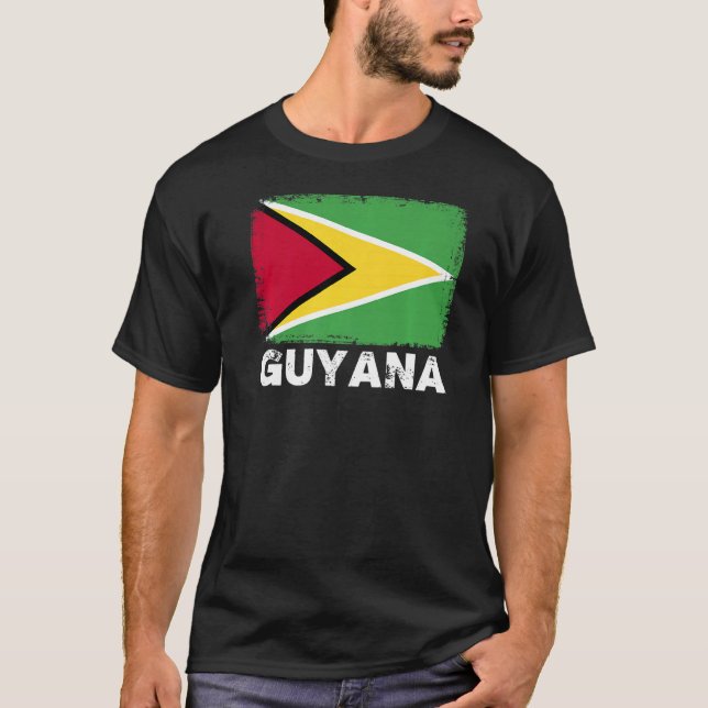 Guyana Flag Unterstützung Guyaner Menschen Frauen  T-Shirt (Vorderseite)
