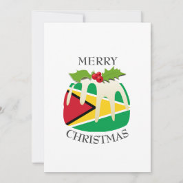 GUYANA FLAG | Weihnachtspudding | festlich Feiertagskarte