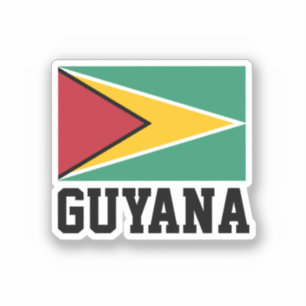 Guyana-Flagge Aufkleber