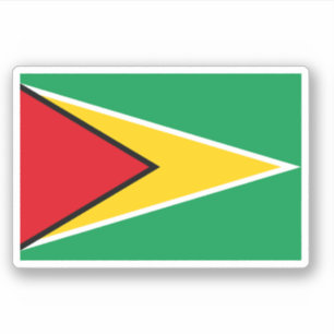 Guyana-Flagge Aufkleber