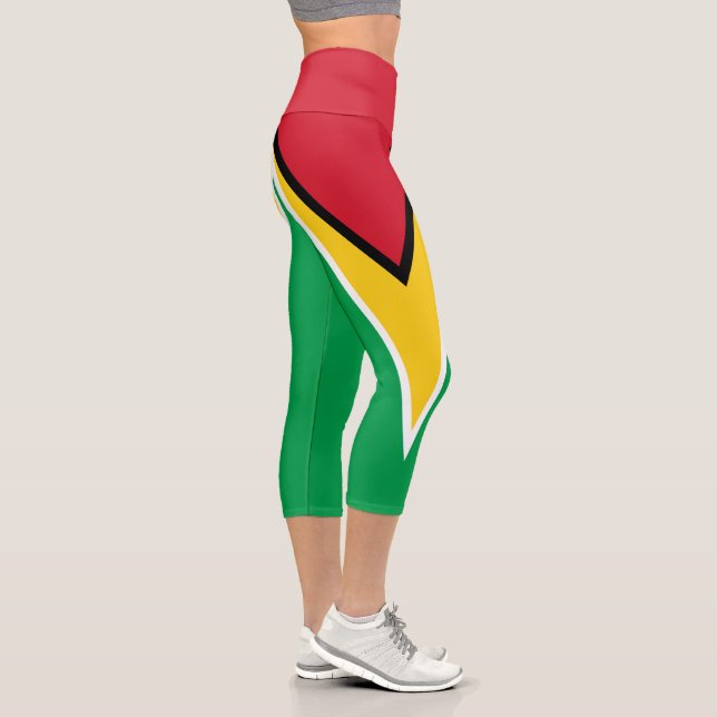 Guyana-Flagge Capri Leggings (Rechts)