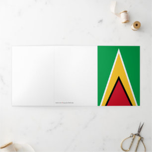 Guyana-Flagge Dreifach Gefaltete Karte
