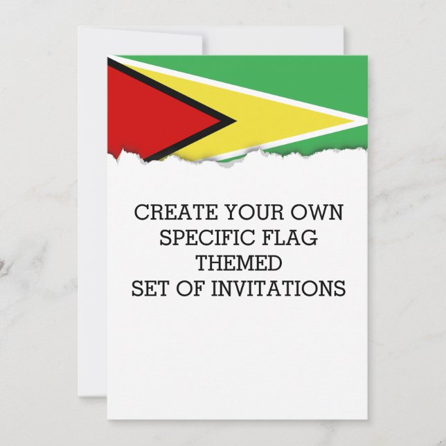 Guyana-Flagge Einladung (Vorderseite)