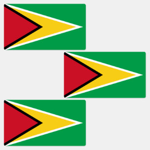 Guyana-Flagge Etiketten