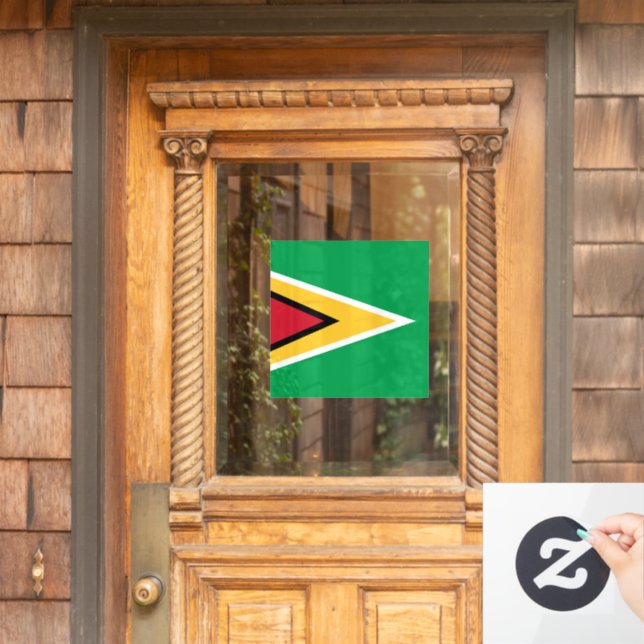 Guyana-Flagge Fensteraufkleber (Haustür)