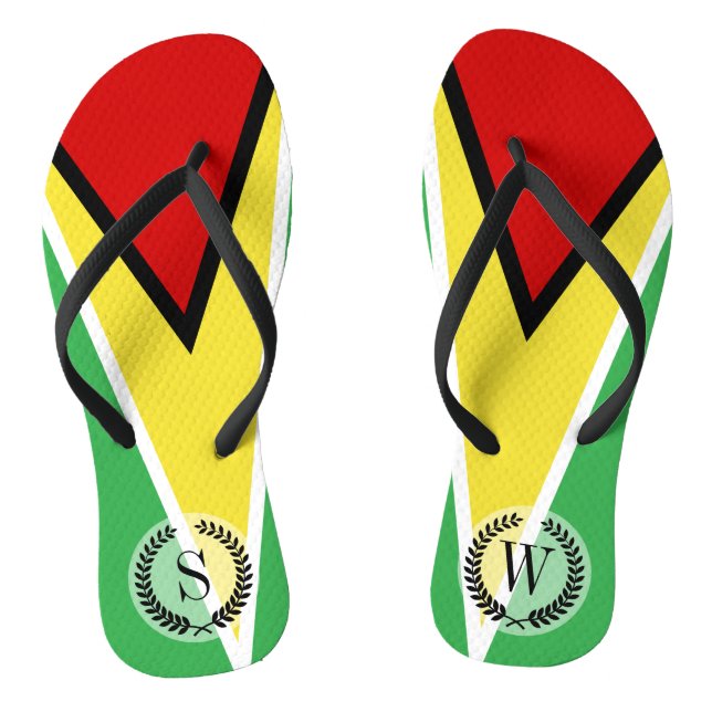 Guyana-Flagge Flip Flops (Fußbett)
