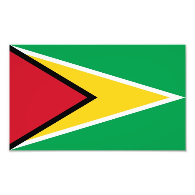 Guyana-Flagge Fotodruck (Vorne)