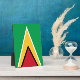 Guyana-Flagge Fotoplatte