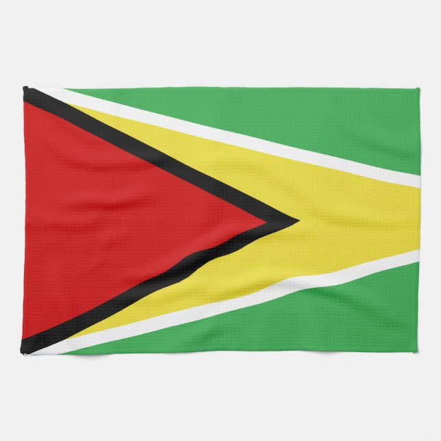 Guyana-Flagge Geschirrtuch (Horizontal)