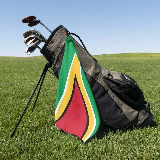 Guyana-Flagge Golfhandtuch (Gras)