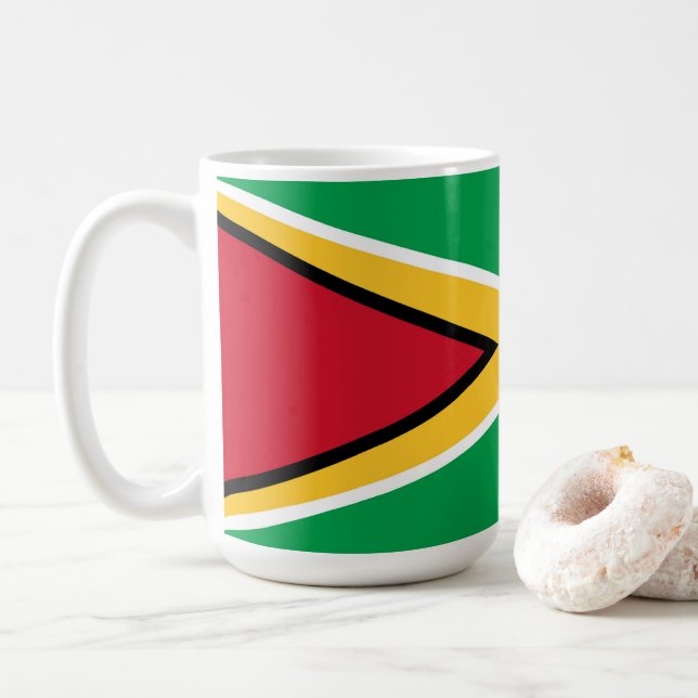 Guyana-Flagge Kaffeetasse (Mit Donut)