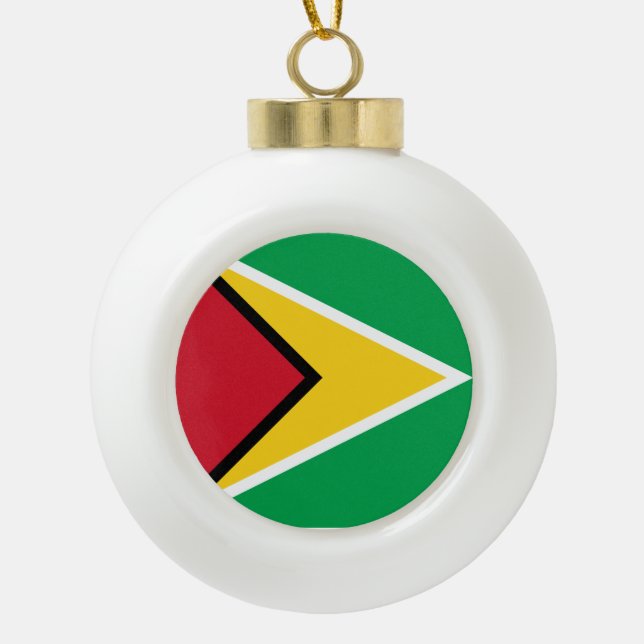 Guyana-Flagge Keramik Kugel-Ornament (Vorderseite)
