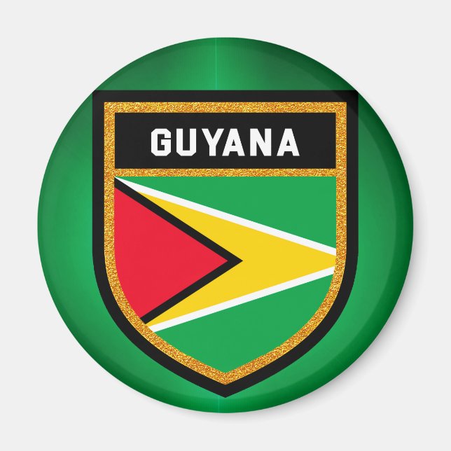 Guyana-Flagge Magnet (Vorne)