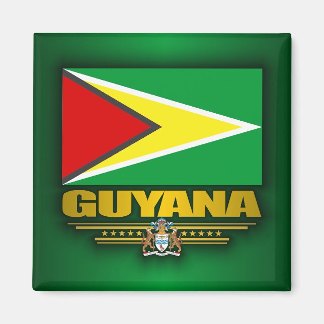 Guyana-Flagge Magnet (Vorne)
