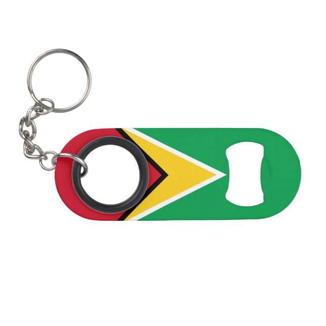 Guyana-Flagge Mini Flaschenöffner (Vorderseite (Horizontal))