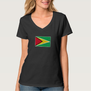 Guyana-Flagge mit Vintagen guyanischen Nationalfar T-Shirt