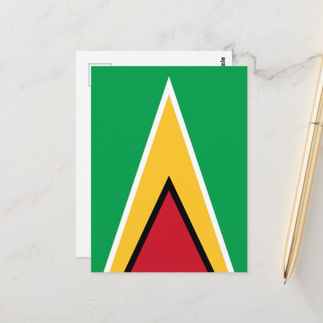 Guyana-Flagge Postkarte (Vorderseite/Rückseite Beispiel)