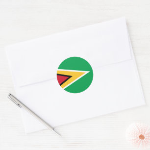 Guyana-Flagge Runder Aufkleber