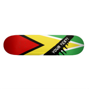 Guyana-Flagge Skateboard