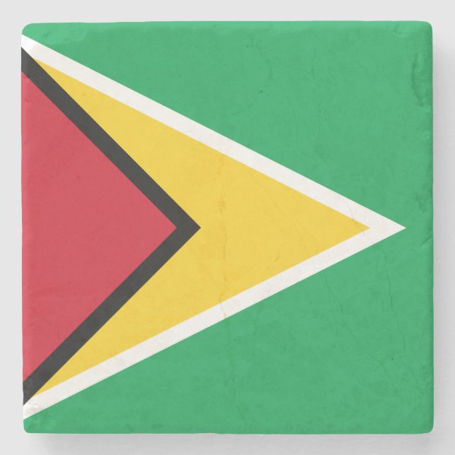Guyana-Flagge Steinuntersetzer (Vorderseite)