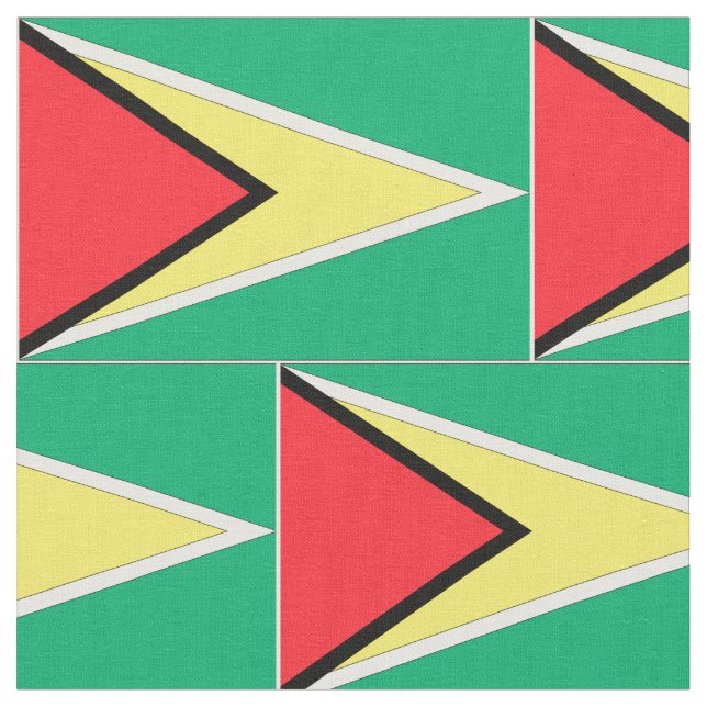 Guyana-Flagge Stoff (Nahaufnahme)