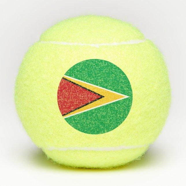 Guyana-Flagge Tennisbälle (Vorderseite)