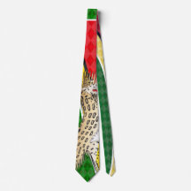 Guyana-Flaggen-Jaguar-Krawatte durch