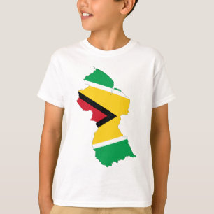 Guyana-Flaggen-Karte T-Shirt