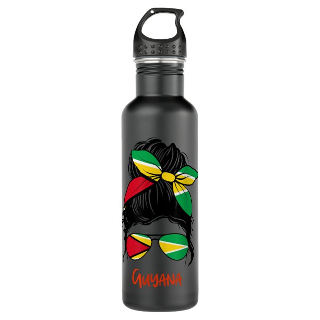 Guyana Girl Guyanese Edelstahlflasche (Vorderseite)