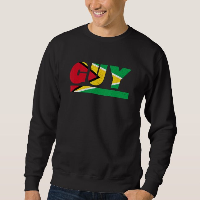 Guyana GUY Guyane Outfit with Flag Sweatshirt (Vorderseite)