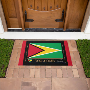 Guyana & Guyana Flag Haus Matten / Sport Willkomme Fußmatte