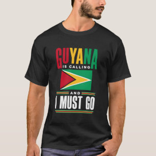 Guyana Guyana Flaga Guyana Guyana ruft und T-Shirt