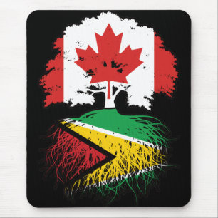 Guyana Guyana Kanadische Tree-Roots-Flagge Mousepad