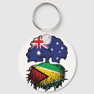 Guyana Guyanese Australier Australien Baum Wurzeln Schlüsselanhänger