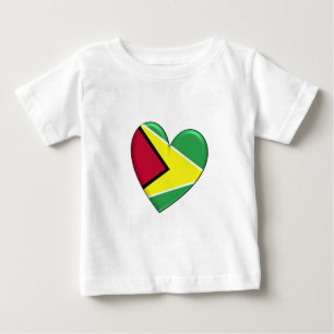 Guyana-Herz-Flagge Baby T-shirt
