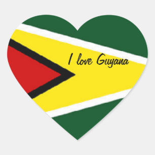 Guyana Herzkranke Herz-Aufkleber